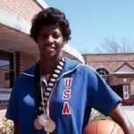 Lusia Harris-Stewart, primera i única dona seleccionada per la (NBA) dels Estats Units.